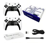 Manette de jeu sans fil mini M15, console de jeu rétro avec plus de 20 000 jeux classiques, sortie HD, jeu à deux joueurs, compatible avec PS1 et plus 64 GoABS