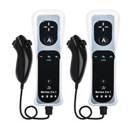 Manette de jeu sans fil Motion Plus, télécommande intégrée, Compatible avec le contrôleur Nintendo Wii, ensemble Nunchuck avec coque en Silicone no motion BU