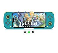 Manette de jeu sans fil pour iPhone/iPad/iOS/Android/Samsung/PC Manette de jeu avec bouton arrière, extensible, Bluetooth 5.0 à faible latence, lecture directe pour CODM, Diablo Immortal - Bleu