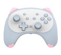 Manette de Jeu sans Fil pour Nintendo Switch , Contrôleur de commutateur de réveil Vocal , Prise Casque 3,5 mm-Rose orangé-bleu G