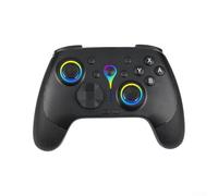 Manette de jeu sans fil pour Nintendo Switch PC avec RVB pour l'éclairage - Six - Gyroscope Contrôle précis de mouvement Double Shock Comfort Grip Controller Blanc