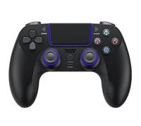 Manette de jeu sans fil pour PlayStation 4 Bluetooth de rechange pour PS4 Slim/Pro et PC Windows, rechargeable, portable, double vibration, joystick à distance avec fonction Turbo/Mapping