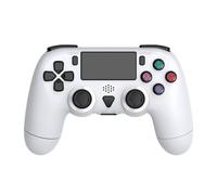 Manette De Jeu Sans Fil Pour Ps4, Bluetooth, Pour Playstation 4 Pro Slim, Double Moteur, Vibration, 6 Axes, Fonction Gyroscopique, Blanc