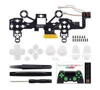 Manette De Jeu Sans Fil Pour Ps4, Panneau Lumineux Led, Bouton De Bricolage, Joystick Analogique, Pièces De Réparation
