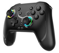Manette de Jeu sans Fil Pro pour Nintendo Switch, 4 Modes Vibration, 3 Modes Turbo, Compatible PC/iOS/Android/TV, RGB, Noir