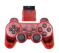 Manette de Jeu sans Fil - Sony - PS2 - Rouge - 2,4 GHz - Retour de vibrations haute intensité