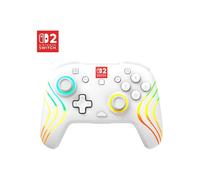 Turtle Beach Manette Afterglow Wave sans fil RGB – Blanc – Sous licence officielle Nintendo Switch 2