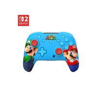 Turtle Beach Rematch Mario & Luigi manette sans fil sous licence officielle pour Nintendo Switch 2 avec batterie rechargeable, RGB e sticks TMR