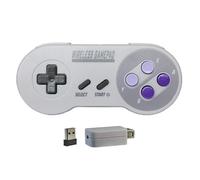 Manette De Jeu Sans Fil Version Américaine Bouton Violet 2 Récepteur 2.4g Joypad Contrôleur De Manette Pour Snes Mini Pc Windows Ns Téléphone