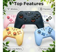 Manette de jeu T4 Nova Lite avec joysticks à effet Hall pour une précision optimale, design ergonomique pour une prise en main confortable, gâchettes de niveau PS5, absence de dérive, grande fluidité