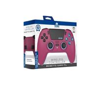 Manette de jeu - TRADE INVADERS - PS5 LED - Cherry Red - 1000 mAh - Joysticks à effet Hall