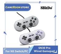Manette de jeu USB filaire 8BitDo SN30 Pro, 1 ou 2 pièces, pour Nintendo Switch Windows 10/11, Compatible avec le contrôleur de jeu Raspberry Pi 2 pièces grises