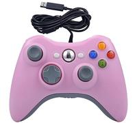 Manette de Jeu USB Filaire pour Xbox 360, Xbox 360 Slim, PC Windows - Manette de Jeu de Rechange USB Filaire Rose