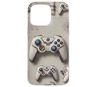 Manette de Jeu vidéo Marron Design Gamer garçons Hommes Gaming Coque pour iPhone 15 Pro Max