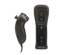 Manette de jeu - Wii - 2 en 1 - Motion Plus intégré - Sans fil - Noir