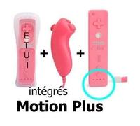 Manette de jeu - Wii - Motion Plus Compatible - Rose - Sans fil - Nunchuck inclus