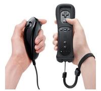 Manette de jeu - Wii - Wiimote Noire - Sans fil - Cas silicone inclus - Nunchunk