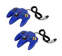 Manette de jeux Manette du Contrôleur de Jeu Game Controller Joystick pour Nintendo 64 N64 System GamePad bleu paquet de 2