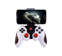 - Manette de jeux sans fil Bluetooth Android - Blanc/Rouge