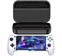 Manette de téléphone pour iOS/Android avec étui de transport, manette de jeu mobile avec lumière LED, joysticks améliorés, batterie, turbo, poignées de pouce, application Keylinker