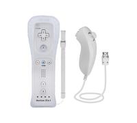 QUMOX Manette de Wii avec Manette Nunchuck,Contrôleur Wii Télécommande pour Wii WII U Remote Motion Plus Intégré avec Étui en Silicone Dragonne G