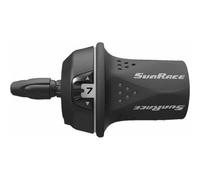 SunRace Poignée tournante droite TSM21 Twistshift R7, indexée 7 vitesses, Compatible Shimano, Noir