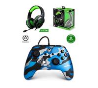 Manette et casque gamer - SPIRIT OF GAMER - XBOX ONE-S-X-PC - Camouflage bleu Métal - Son stéréo 2.0 - Sans fil