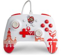 Manette Filaire Améliorée Powera Mario Rouge/Blanc Pour Nintendo Switch