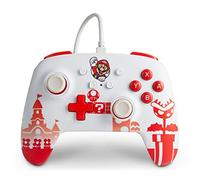 Manette Filaire Améliorée Powera Mario Rouge/Blanc Pour Nintendo Switch
