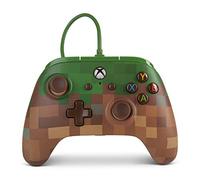 Manette filaire améliorée PowerA pour Xbox One - Bloc d'herbe Minecraft