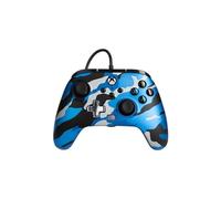 PowerA Manette filaire améliorée pour Xbox - Manette de Jeu, Manette de Jeu Vidéo Filaire, Manette de Jeu, Xbox Series X|S ,Camouflage Bleu Métallique