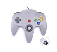 Manette Filaire Compatible Nintendo 64 N64 - Joypad 1,80m Gris - Joystick Analogique, Boutons C & Gâchettes - Straße Game®