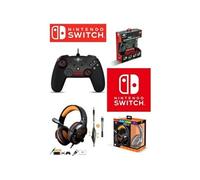 Manette SWITCH Filaire Nintendo PRO GAMING Spirit of gamer + CASQUE SWITCH ORANGE PRO-SH3 SWITCH EDITION