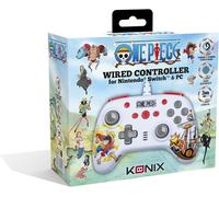 Manette filaire One Piece Luffy Blanche pour Nintendo Switch et PC Konix NEUF