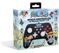 Manette filaire One Piece Luffy Noir pour Nintendo Switch et PC Konix NEUF