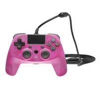 snakebyte GAMEPAD 4S - bubblegum - manette pour PlayStation 4, PS4 Slim, Pro, PS3, manettes analogiques doubles, compatible PC (Windows 7/8/10), longueur de câble de 3 m, pavé tactile, retour haptique