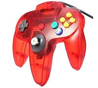 Manette filaire pour Nintendo 64 N64 Rouge Transparent