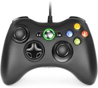 Manette Filaire pour Xbox 360, USB Wired Gamepad Game Joystick, Manette du Contrôleur de Jeu Filaire avec Double Vibration pour PC Xbox 360 Windows