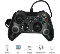 Manette Filaire pour Xbox One Contrôleur Dual Vibration USB Wired Gamepad Manette pour Xbox One et PC Windows 7 - 8 - 10 - Noir