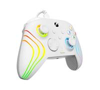Turtle Beach Afterglow Wave Controller Blanc Manette de jeu RGB filaire - Licence pour Xbox Series XS, Xbox One et Windows - Boutons programmables, gachettes à effet Hall, commandes audio