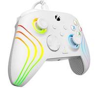 Turtle Beach Afterglow Wave Controller Blanc Manette de jeu RGB filaire - Licence pour Xbox Series XS, Xbox One et Windows - Boutons programmables, gachettes à effet Hall, commandes audio