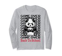Manette Game Over Back to School Funny Panda Bear Gamer Manche Longue