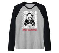 Manette Game Over Back to School Funny Panda Bear Gamer Manche Raglan