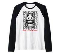 Manette Game Over Back to School Funny Panda Bear Gamer Manche Raglan