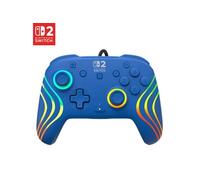 Turtle Beach Manette Afterglow Wave RGB filaire sous licence officielle pour Nintendo Switch 2 Bleu