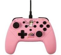 Konix Unik Manette filaire pour Nintendo Switch, Switch 2 et PC - Câble 3 m - Motif Be Funky, licorne - Rose