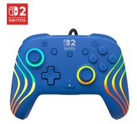 Turtle Beach Manette Afterglow Wave RGB filaire sous licence officielle pour Nintendo Switch 2 Bleu