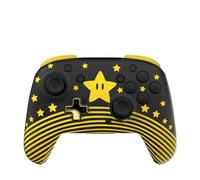 Manette sans fil Turtle Beach Rematch : Super Mario Star - Toutes les Nintendo Switch, brille dans le noir, batterie rechargeable, sous licence officielle Nintendo
