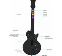 Manette Guitar Hero Pour Pc Et Ps3,Guitare Sans Fil Pour Jeux Guitar Hero 3/4/5 Et Rock Band 1/2,Guitare Guitar Hero Contrôleur Avec Sangle De Guitare (Ten Keys/Black)