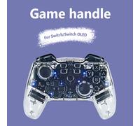 Manette Gyroscopique 6 Axes Transparente 800mah, Contr?Leur Compatible Bluetooth Avec Manettes De Jeu Turbo, Pour Console Oled Switch/Switch